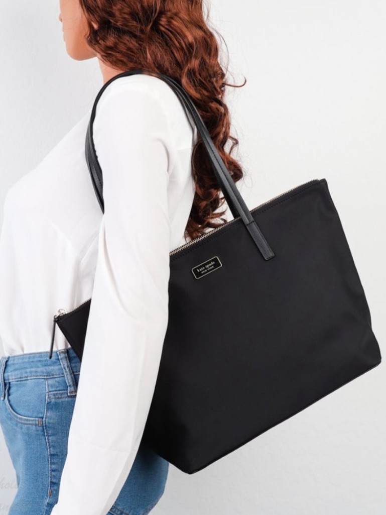 Kate Spade Ny Hayden Top Zip Nylon Tote Black Nwot Retail $249